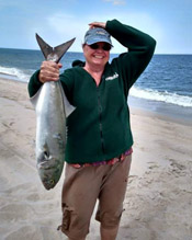 Ursula Valiante Bea with a big catch at Bethany Beach
